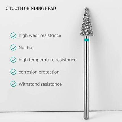 KANIU 1PCS 5X0.6CM Small Umbrella Tungsten Steel Grinding Tip Nail Drill Bit Carbide Nail Tool Electric Manicure Drill Accessory