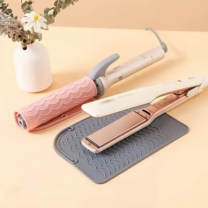 New Plus Size Silicone Heat Resistant Mat Portable Travel Hot Tools Pad Cover for Curling Iron, Flat Iron Hair Straightener