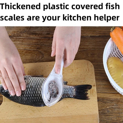 Kitchen Household Scale Scraper With Lid, Fish Scale Scraper, Manual Descaling, Brushing Of Fishing Tools