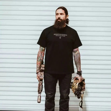 Military Style Personalized Wear Outdoor Casual Sports Top Back Cross Print Tactical Short-sleeved Cotton T-shirt Unisex