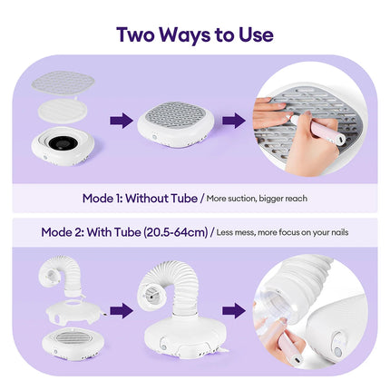 130W Nail Dust Suction Collector Fan Vacuum Cleaner Manicure Machine Tools Strong Power UV Gel Polish Dust Fans Art Equipment