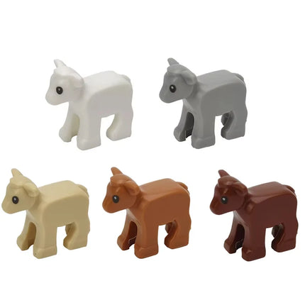 MOC Animal Scene Building Blocks Cats Dogs Sheep Pigs Chickens Eagle Parrots Dolphin Zoo Fram Accessories DIY Toys Bricks T14