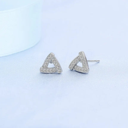 High-quality 925 Sterling Silver Crystal Fashion Circle Hoop Earrings for Woman Wedding Party Gift Street Versatile Jewelry