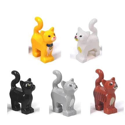 MOC Animal Scene Building Blocks Cats Dogs Sheep Pigs Chickens Eagle Parrots Dolphin Zoo Fram Accessories DIY Toys Bricks T14