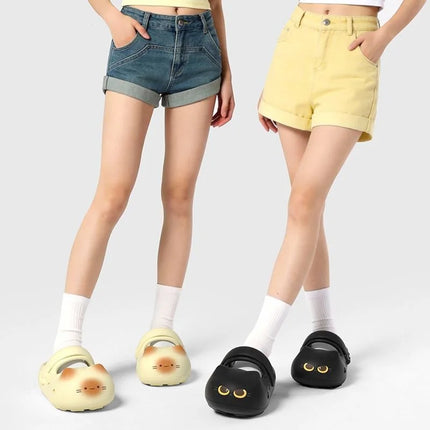 New Anti-Slip Cat Paw Slippers Summer Clogs Woman Novelty Animal Designer Slides  Garden Shoes for Women Mary Jane EVA Slipper