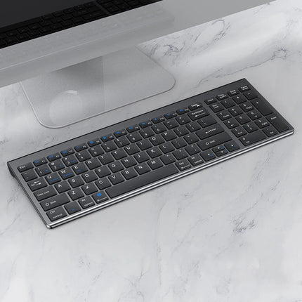 2.4G Wireless & Bluetooth Keyboard Mouse Set Rechargeable Ultra-thin Computer Office Gaming Silent Slim Keyboard - product im