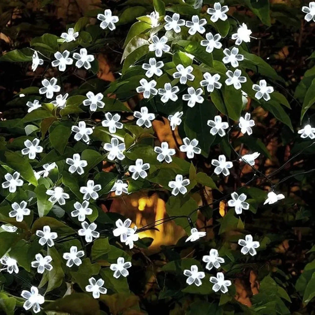 Solar Cherry Garden Blossom Flower Lights Garlands String Lights Solar Outdoor Waterproof Lawn Pathway - product image 2