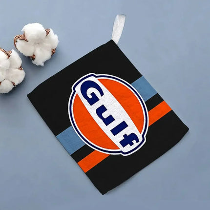 G-Gulf Racing Car Logo Household Hanging Towel, Polyester Cotton Hand Wiping Towel, Sturdy For Bathroom Bedroom