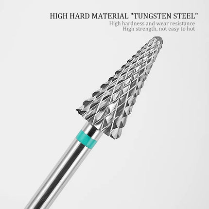 KANIU 1PCS 5X0.6CM Small Umbrella Tungsten Steel Grinding Tip Nail Drill Bit Carbide Nail Tool Electric Manicure Drill Accessory
