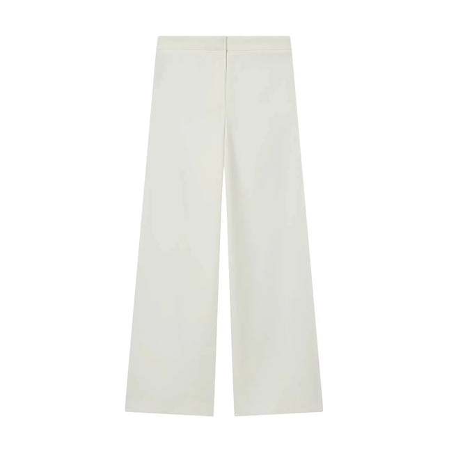 KONDALA Office Lady Chic White Women Blazer Suit Solid Long Sleeve Blazer Long Zipper Pants Fashion 2026 - product image 15