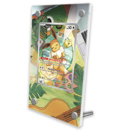 Pokemon Display Cards PTCG Reshiram Zekrom Charizard Espeon Latias SV11 151 Anime Game Expand Art Gifts Acrylic Protective Case