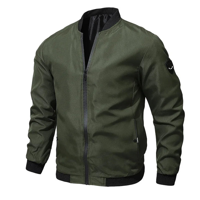 Chaqueta informal lisa para hombre, ropa de abrigo, novedad, primavera otoño, abrigo holgado versátil a la moda, ropa masculina informal diaria para exteriores
