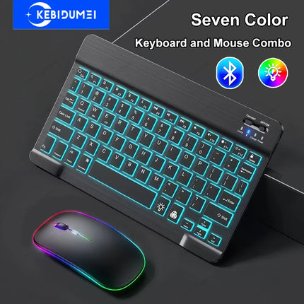 Keyboard and Mouse Set Bluetooth Keyboard+Bluetooth/2.4G Wireless Mouse RGB Backlit Keyboard Mouse Combo - product image from
