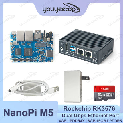 NanoPi M5 Open-sourced Mini Single Board Computer Rockchip RK3576 SoC Dual Gbps Ethernet Port Supports UFS Modules M.2 SDIO WiFi