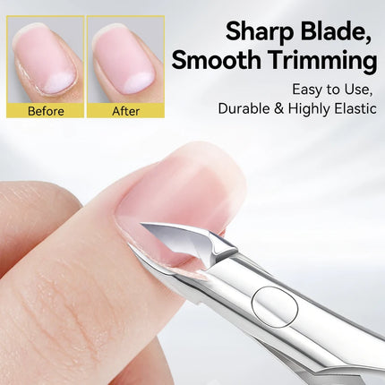 1PC Professional Nail Cuticle Nipper Sharp Dead Skin Scissors for Fingernail Toenail Comfortable Grip Manicure Pedicure Tools