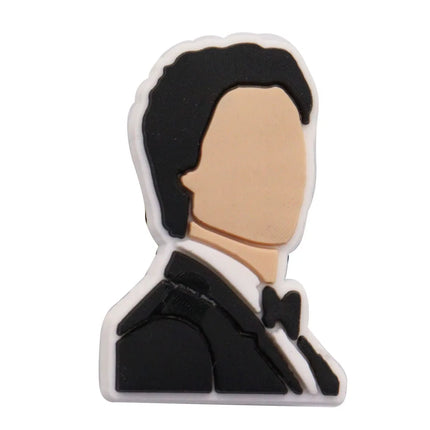 Single Sale 1pcs PVC Social Woker Epic Man Don't Be An Idiot Assistant Friends False Office Shoe Charms Accessories Decorations 