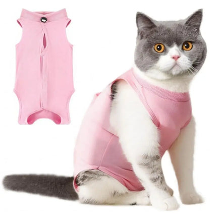 Cat Weaning Suit Anti-licking Recovery Clothes After Surgery Soft Puppy Kitten Jumpsuit Cat Sterilization Suit Pet Vest Clothing