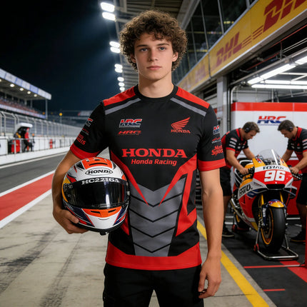 2026 Summer Hot Selling Honda Moto Speeds Short Sleeve Racing Team Product Men's T-shirt Racing Sports Casual Short Sleeve
