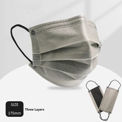 50Pcs 3/4 Layer Mask Face Masks Melt Blown Cloth Disposable Safety Anti-Dust Protective Masks Adults Non-wove Earloop Masque