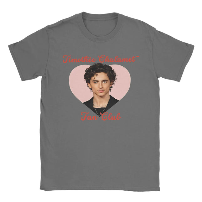Harajuku T-Shirt Strand Timothee Chalamet Amerikanischer Schauspieler Hip Hop T-Shirts Reiner Baumwoll-T-Shirt für Herren Y2K Kurzarm Kleidung