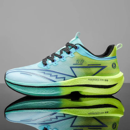 Marathon Men Sports Running Shoes Carbon Board Air Cushion Breathable Lightweight Women's Comfortable Athletic Nonskid Sneakers