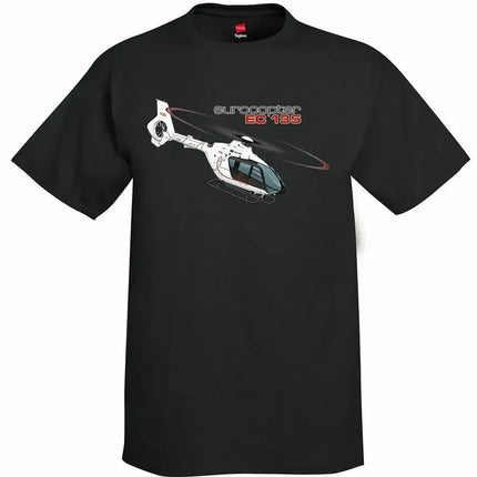 EC135 Light Utility Helicopter T-Shirt 100% Cotton O-Neck Summer Short Sleeve Casual Mens T-shirt Size S-3XL