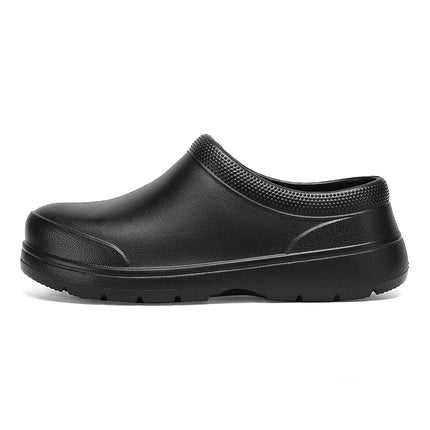 Men's Work Shos Water-proof Anti Slip Oil Resistant Chef Shoes Ultra Light EVA Clogs Women Soft Sole Garden Shoes Kitchen Hotel
