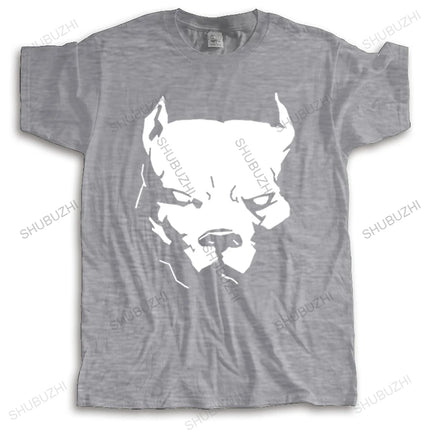 Fashion New PITBULL American Pit Bull Spiked Dog Collar Mens streetwear T-Shirts Size Men T Shirt Print Cotton Short Sleeve