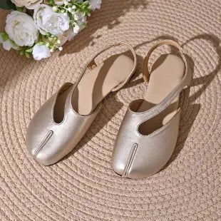 Fashion Soft Leather Split Toe Women Tabi Ballet Flats Spring Autumn Comfortable Walking Lazy Loafers Casual Girls Dance Shoes