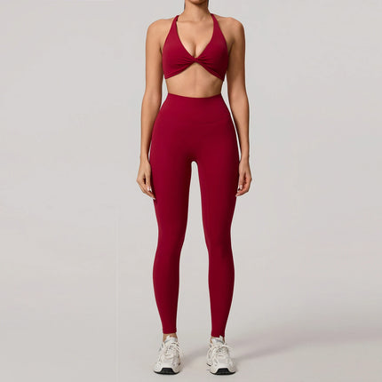 Summer 2PCS Yoga Suit Sports Set Women Quick-Dry Gym Set Women Tracksuit Running Workout Long Sleeve Sports Shirt Yoga Clothing