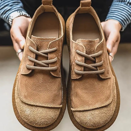 2025 men's shoes autumn new casual shoes wide toe retro low top lace up trend versatile men's shoes
