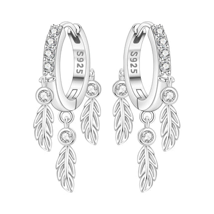Orstarry 925 Sterling Silver Sparkling Wings Earrings Original Jewelry Drop Earrings Women Jewelry Party Trendy Anniversary Gift