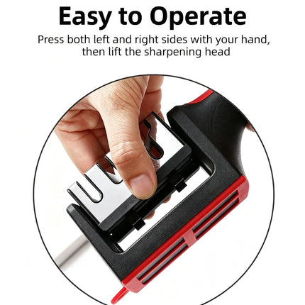 Kitchen 3/4-Segment Knife with Gift Sharpener Household Multi-Functional Hand-Held 3/4-Purpose Black Sharpening Stone