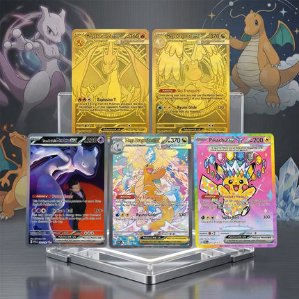 Team Rocket's Mewtwo Ex 281/217 SIR DIY Proxy Anime PTCG Collection Card TCG Ascended Heroes Mega Charizard Completionist Gift