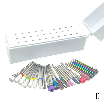 30Pcs Nail Drill Bits Ceramic Diamond Cuticle Efile Carbide Remover for Home Salon Acrylic Gel Nail Manicure Pedicure Tools