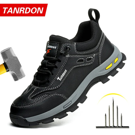 New Men's Safety Shoes, Puncture Resistant Work Shoes, Men's Protective Shoes, Wear-Resistant Work Boots Tactical Boots