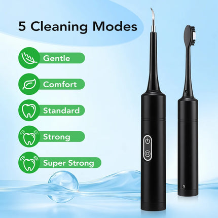 Electric Dental Scaler with Teeth Brush Head Calculus Tartar Remover Vibration Teeth Plaque Cleaner Oral Care Improve Odor