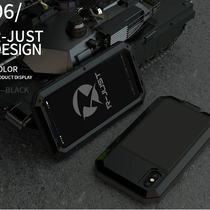Heavy Duty Metal Aluminum Phone Case for iPhone 14 13 12 11 Pro Max XR XS 6 6S 7 8 Plus X SE Doom Armor Shockproof Case Cover