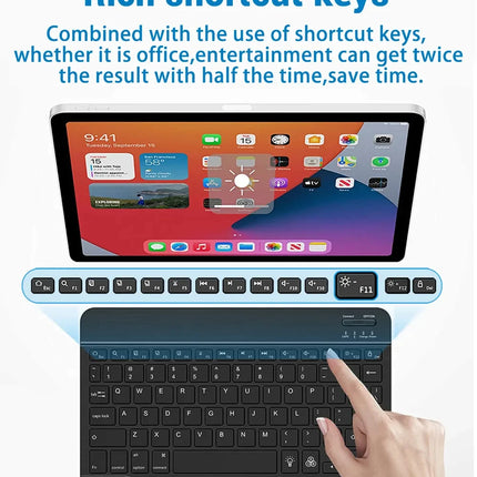 Keyboard and Mouse Set Bluetooth Keyboard+Bluetooth/2.4G Wireless Mouse RGB Backlit Keyboard Mouse Combo - product image from