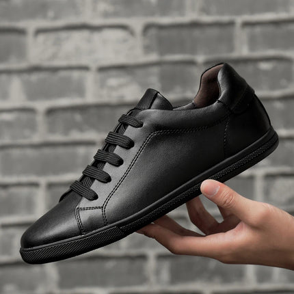 Lightweight Comfy Men Casual Footwear Genuine Leather White Shoes Youth Fashion Trend Tenis Masculino Street Style Hot Sale Flat