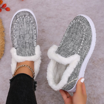 Women's casual fashion cotton boots, fleece-lined and thickened for warmth, stylish and lightweight.