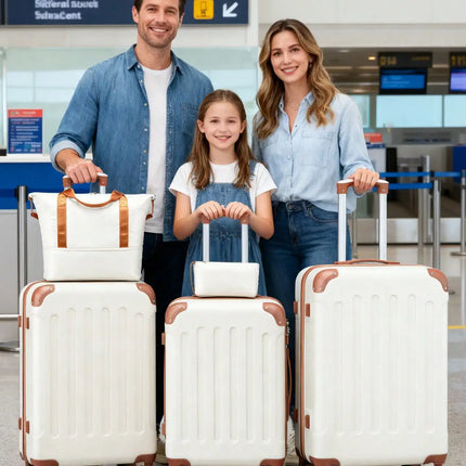 Luggage Sets 5 Piece,Hardside Suitcase With Wheels - Spinner Wheels, TSA Lock, Includes Toiletry Bag For Family Travel Luggage Case Trolley Suitcase Spinner Suitcase Travel Luggage nizer Travel Stuff