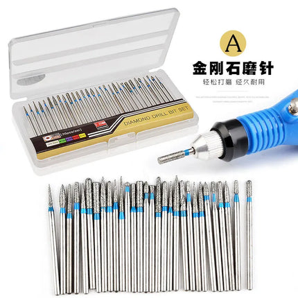 Nail Drill Bits Set 30pcs/box  Alloy Nail Drill Accessories Diamond Grinding Dead Skin Armor Removal Tool Set