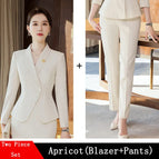 Apricot Pant Suits / XL / China Mainland