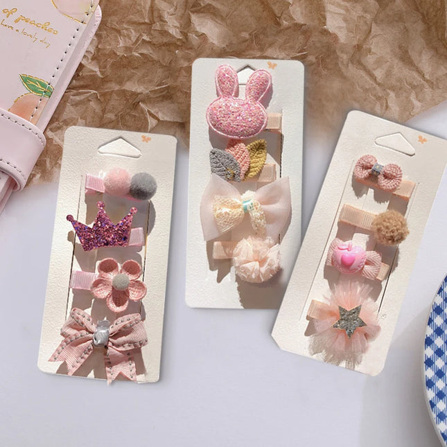 12tlg. Set Tiara Blumen Tier Baby-Haarnadeln Süße Prinzessin Mädchen Haarklemmen Kinder Haarschmuck