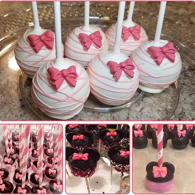 Mini Bows Silicone Fondant Molds Bowknot Candy Chocolate Cake Pop Accessories Cakepop Cupcake Topper - product image 2