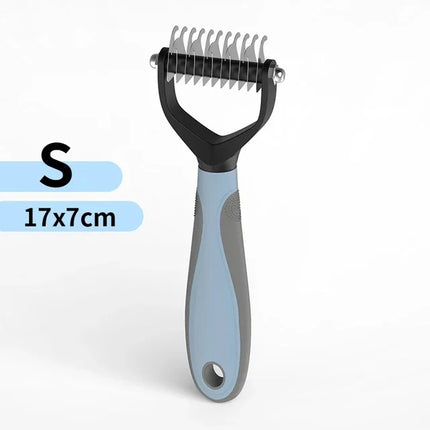 Cat Hair Removal Comb Dog Hair Removal Brush Stainless Steel Double Sided Pet Grooming Brush Removing Tangles Cat - product i