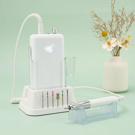 Professional 85W Smooth Waterproof Brushless Motor Portable Nail & Foot File Drill with 45,000 RPM Electric Nail Grinder