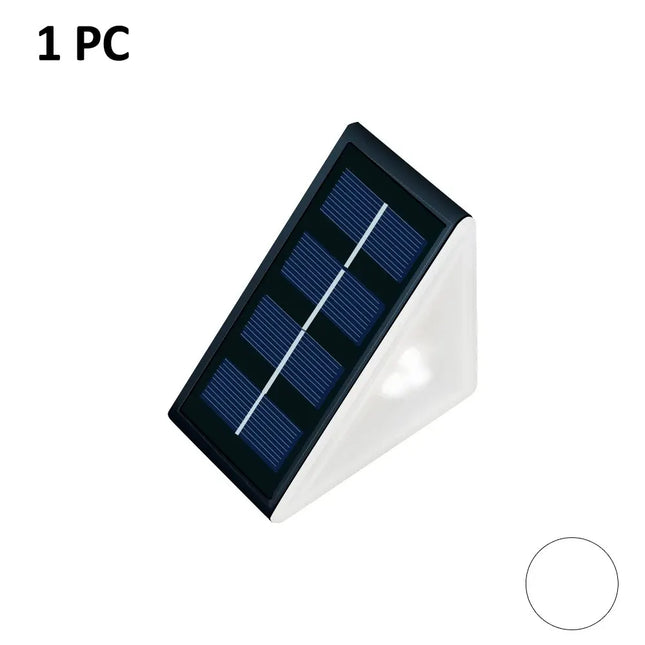 Outdoor Solar Step Lights Warm White RGB Triangle IP67 Waterproof Auto on Decoration Deck Lights for - product image 7