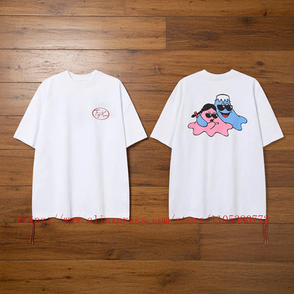2026 New Beams Japan Couple Matching Letter Logo Graphic T-Shirt 100% Cotton Oversized Short Sleeve Casual Top Fast Delivery